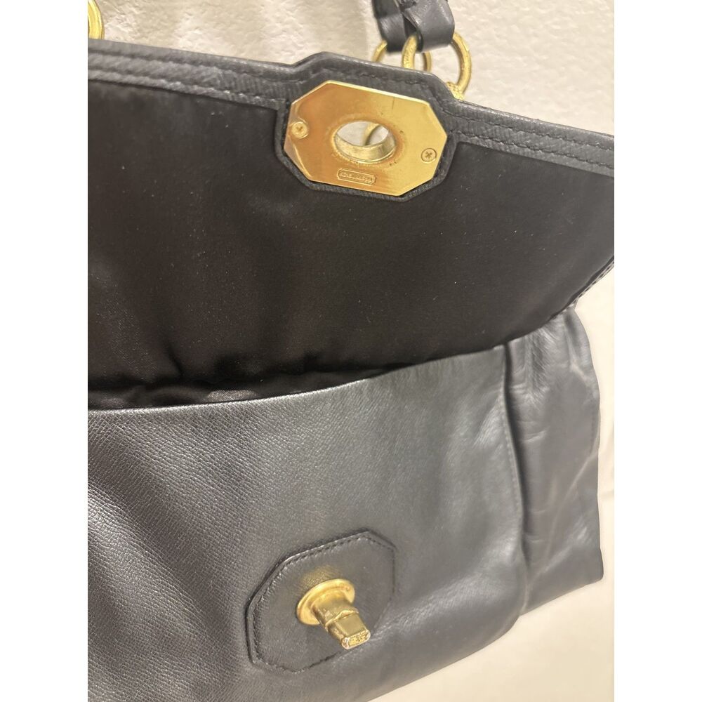 Coach Campbell Turnlock Leather Satchel